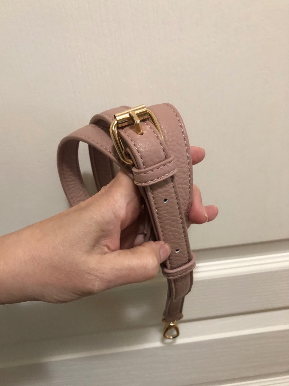 Crossbody strap dusty rose adjustable gold hardware NEW